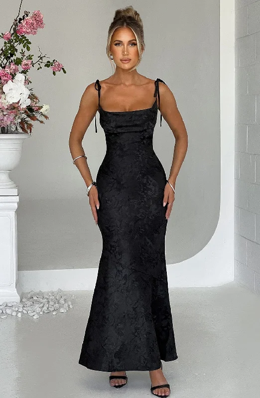 Little Black Women Dress with Sequins for a Glamorous Night OutWhitney Maxi Dress - Black