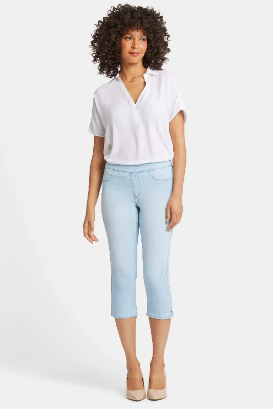 High - waisted women jeans for a flattering silhouetteDakota Crop Pull-On Jeans In Petite  - Oceanfront