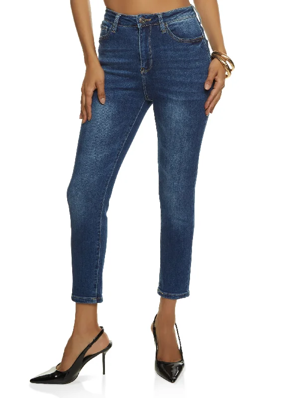 High - waisted women jeans for a flattering silhouetteWAX Whiskered Cropped Skinny Jeans