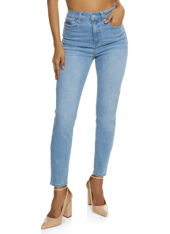 Light - wash women jeans for a fresh and summery appearanceWAX Whiskered High Waist Skinny Jeans