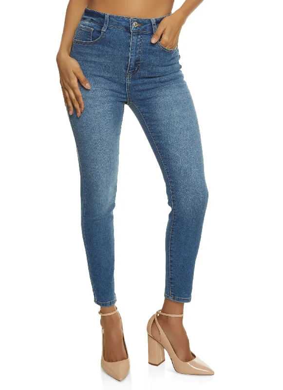 Wide - leg women jeans for a modern and relaxed vibeWAX Whiskered High Waist Skinny Ankle Jeans