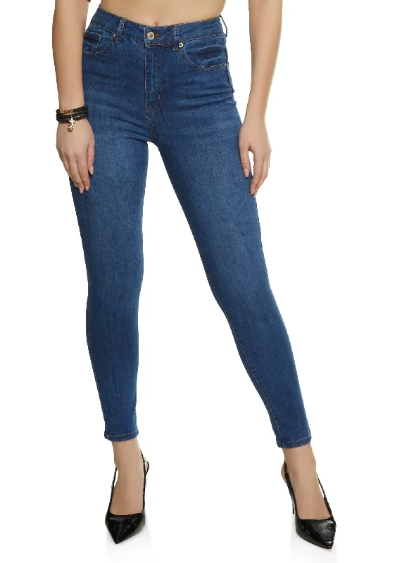 Straight - leg women jeans with a classic and timeless appealWAX Whiskered High Waist Skinny Jeans