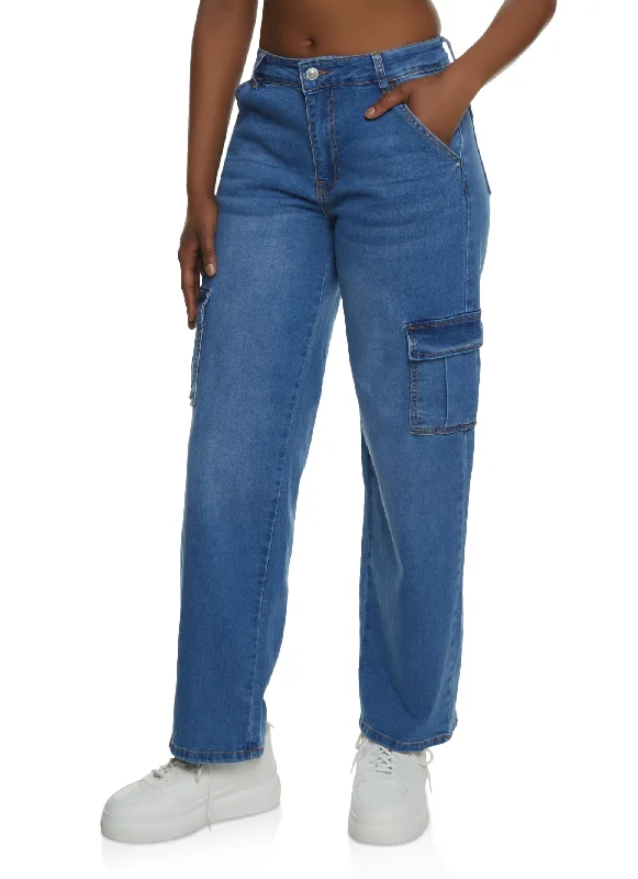 Jeggings women jeans combining the comfort of leggings and style of jeansWAX Whiskered Straight Leg Cargo Jeans