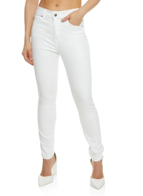 Mom jeans for a nostalgic and casual lookWAX Five Pocket Solid Skinny Jeans