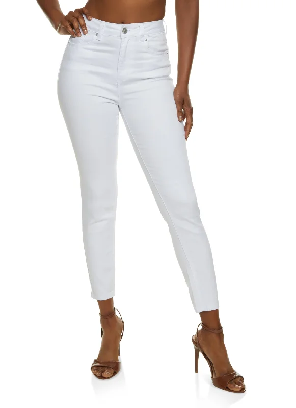 Skinny women jeans with a form - fitting designWAX Solid High Waisted Skinny Jeans