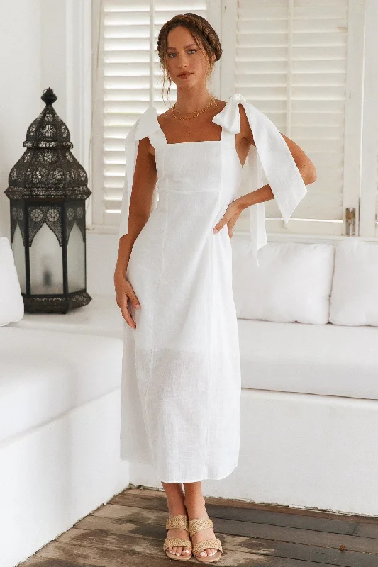 Shift Women Dress with a Simple and Classic Design for Everyday WearDaily Affirmations Maxi Dress White