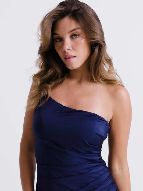 Plus Size Women Dress with a Flattering A - Line Cut for Comfort and StyleFaviana Simple One Shoulder Prom Dress 11071