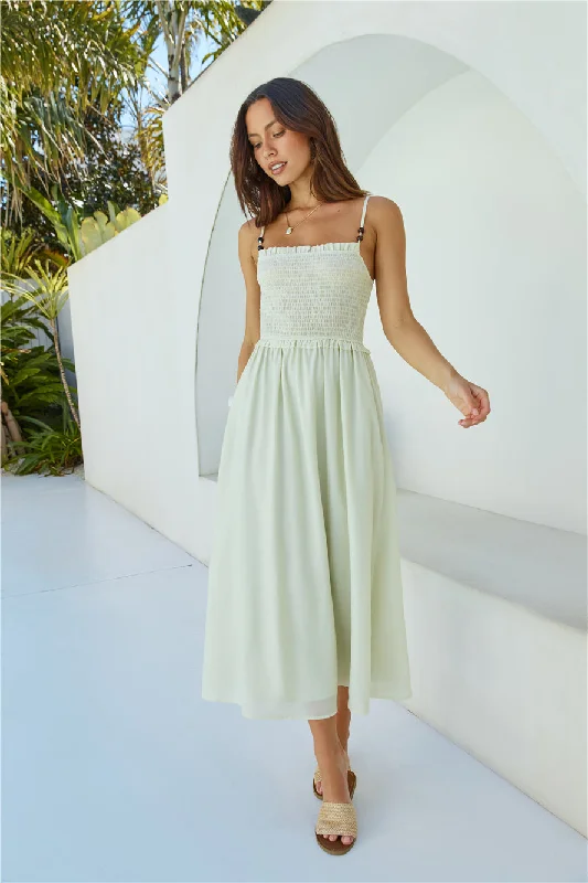 Lace - Embellished Women Dress for an Elegant and Sophisticated AppearanceHoney Skies Maxi Dress Green