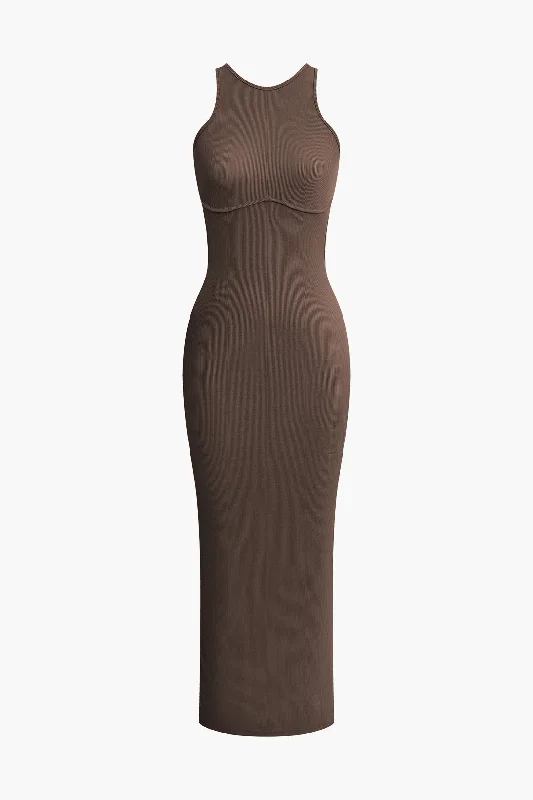 Mermaid - Style Women Dress with a Fitted Silhouette for Special OccasionsCross Backless Slit Midi Dress