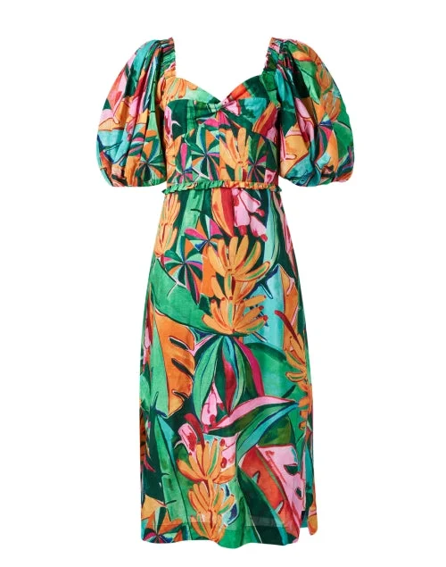 Shift Women Dress with a Simple and Classic Design for Everyday WearMulti Foliage Print Dress