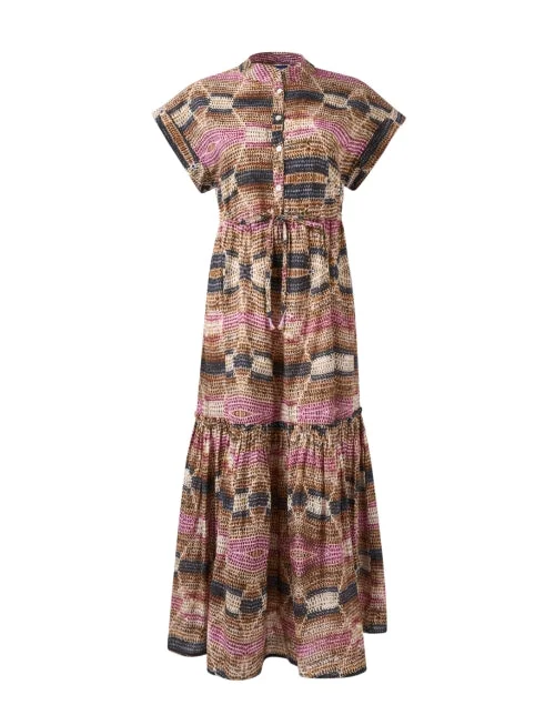 Maxi Women Dress with Floral Print for a Bohemian VibeMumi Multi Print Shirt Dress