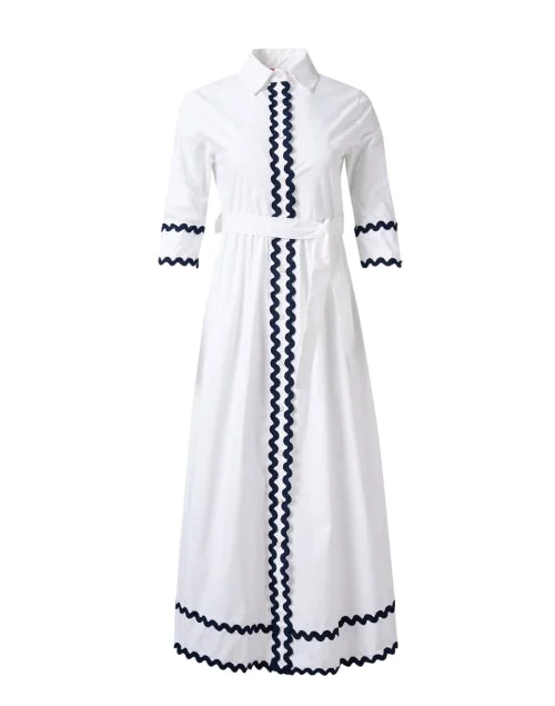 Empire Waist Women Dress to Accentuate the Bust and Conceal the WaistNatalia White Shirt Dress