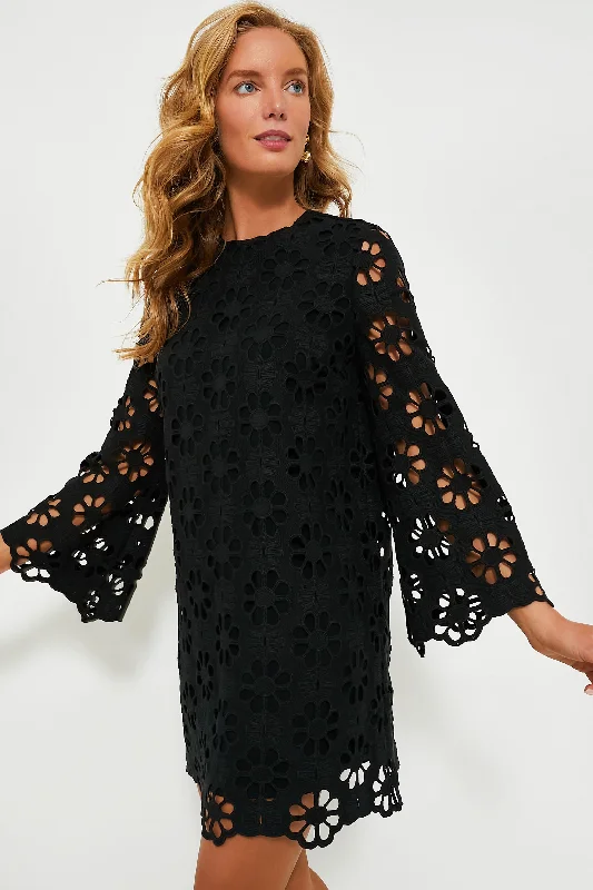 Off - the - Shoulder Women Dress for a Romantic and Feminine LookNoir Eyelet Hutton Mini Dress