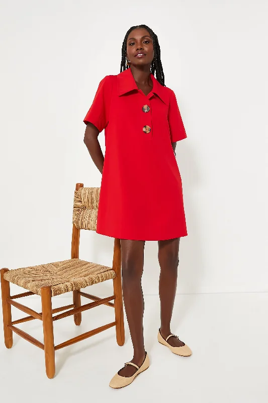 Ruffled Women Dress with Multiple Layers for a Playful and Girly StyleRed Scout Dress