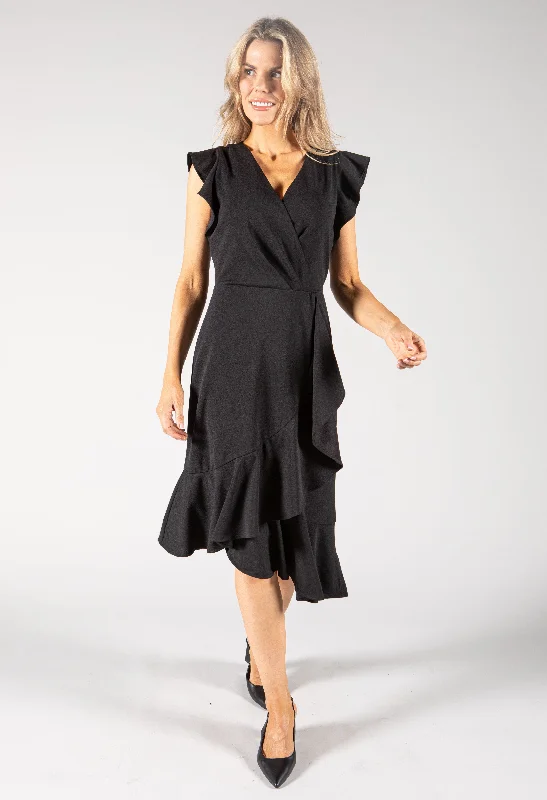 Shift Women Dress with a Simple and Classic Design for Everyday WearRuffle Midi Dress