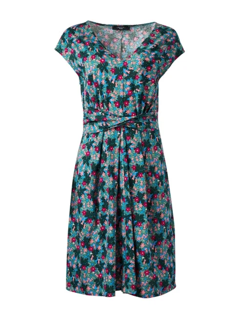 Sheath Women Dress with a Tailored Fit for a Professional LookVicino Multi Floral Cotton Dress