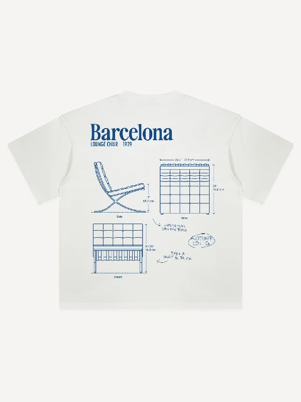 Crew Neck Women T Shirt with a Timeless DesignBarcelona Oversized T-Shirt