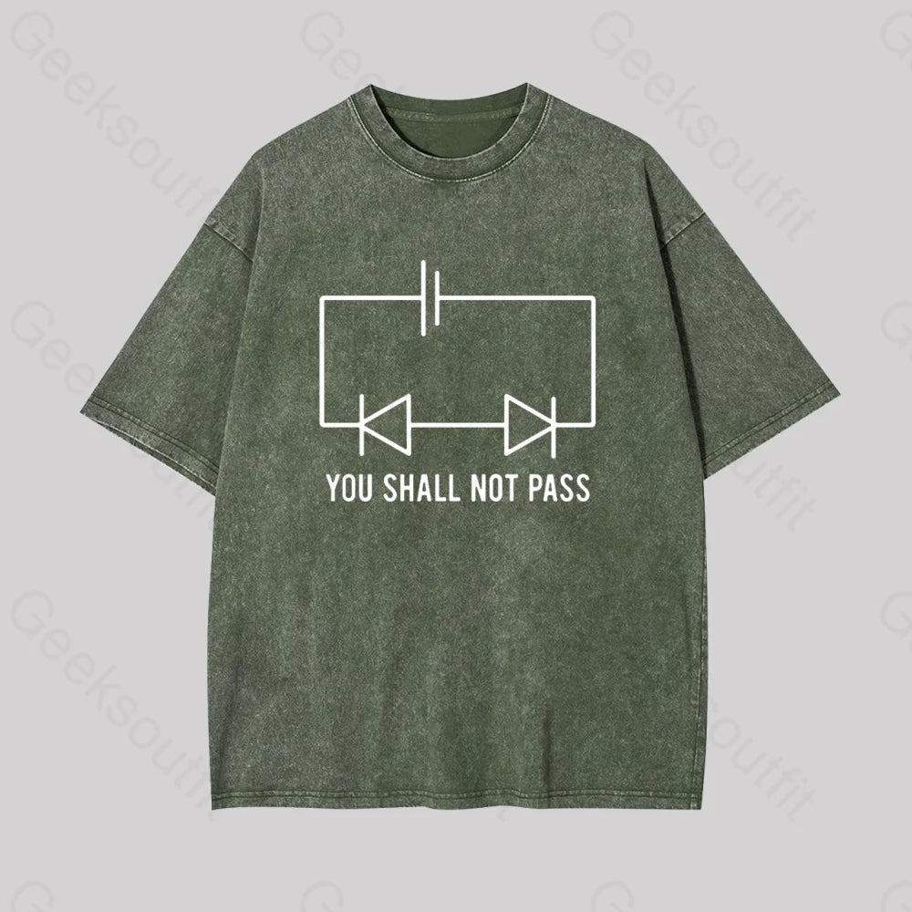 Floral Print Women T Shirt for a Feminine TouchFunny Physics Shall Not Pass Geek Washed T-shirt