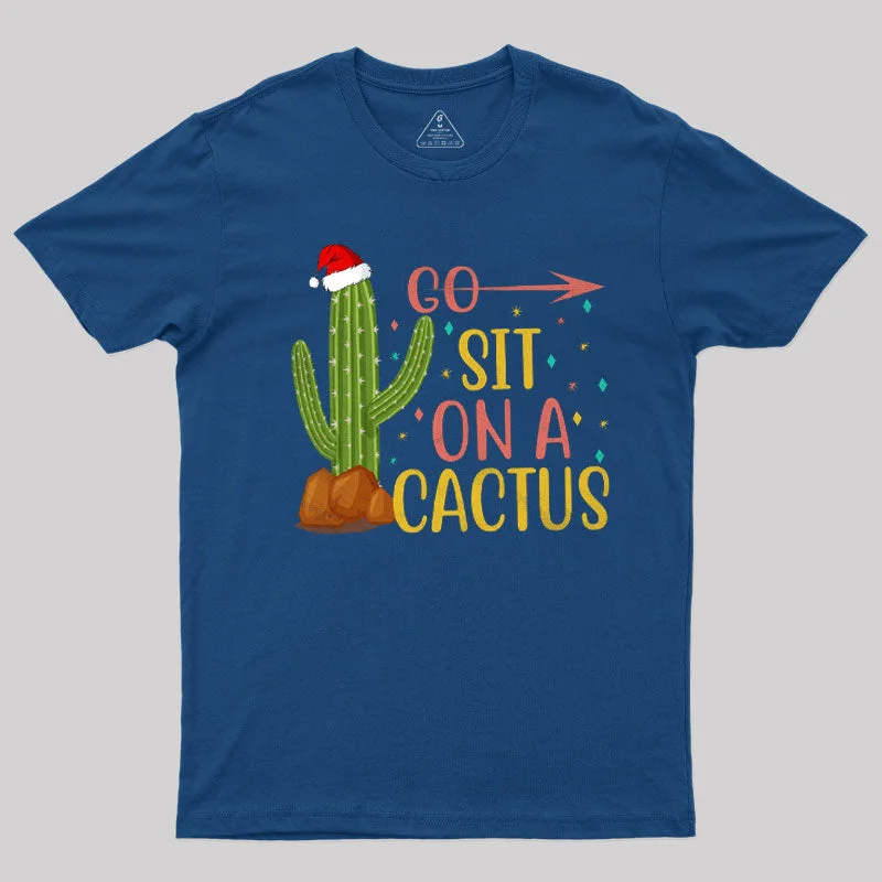 Striped Women T Shirt in a Classic PatternGo Sit On A Cactus T-Shirt