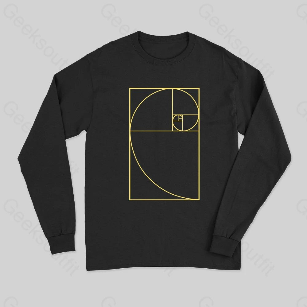 Floral Print Women T Shirt for a Feminine TouchGolden Spiral Long Sleeve T-Shirt