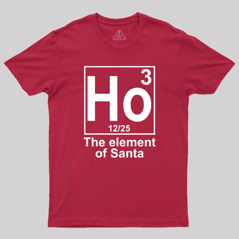 Striped Women T Shirt in a Classic PatternHo3 The Element of Santa Geek T-Shirt