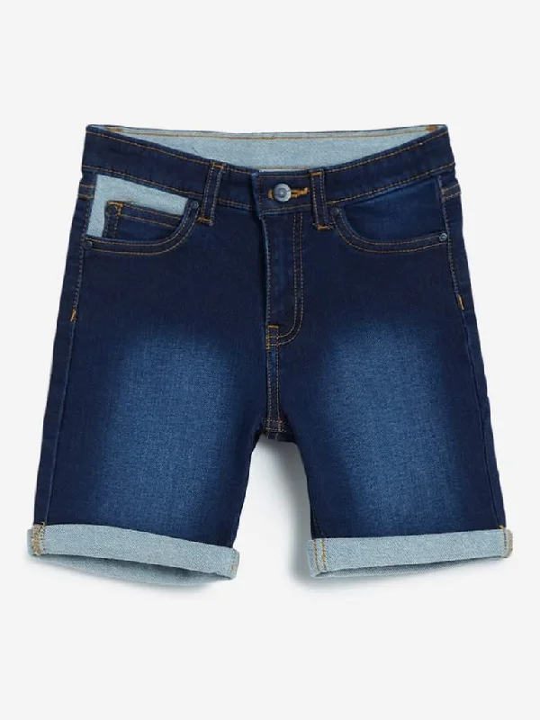 HOP Kids Dark Blue Denim Shorts