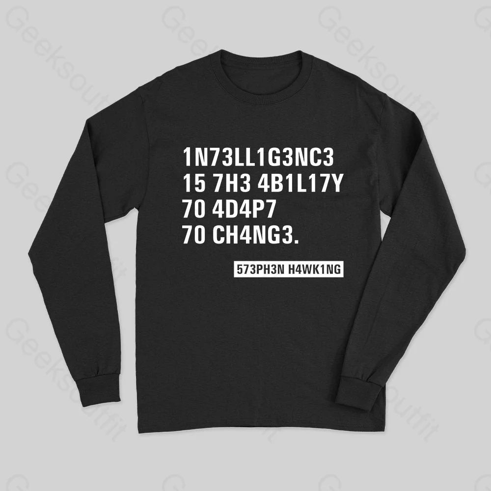 Plus Size Women T Shirt for a Comfortable and Flattering FitIntelligence - Stephen Hawking Long Sleeve T-Shirt