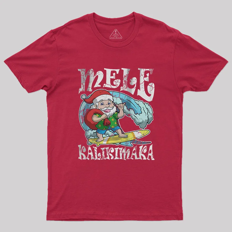 Tie - Dye Women T Shirt with a Bohemian VibeMele Kalikimaka Hawaiian Christma Geek T-Shirt