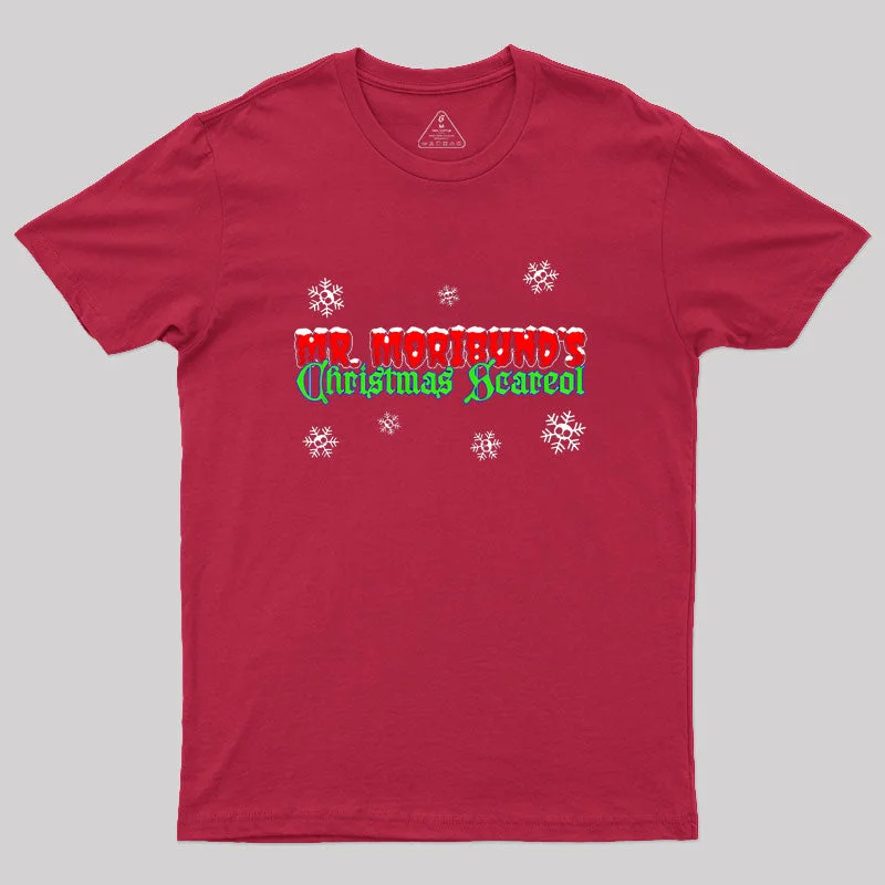 Ringer T Shirt Women with Retro - Inspired StripesMr. Moribund's Christmas Scareol Geek T-Shirt