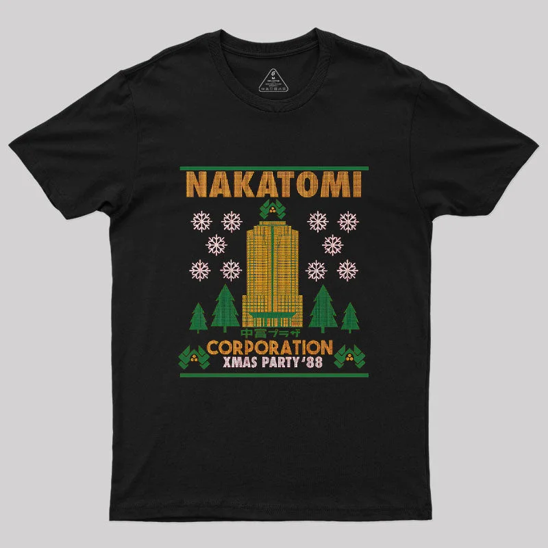 Crop Top Women T Shirt to Pair with High - Waisted BottomsNakatomi Plaza Xmas Party 88 Geek T-Shirt