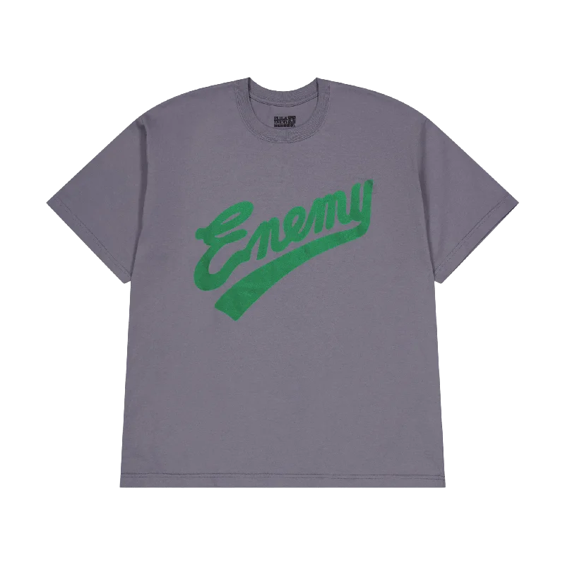 Embroidered Women T Shirt with Intricate DetailsNh X Public Enemy . Tee Ss-1 Gray