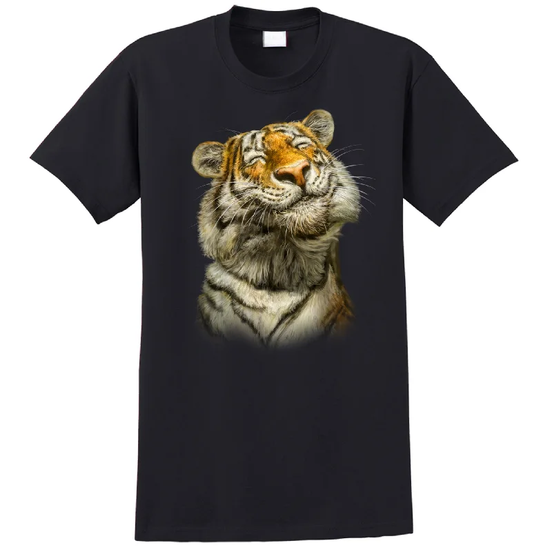 Sequined Women T Shirt for a Sparkly Night OutYouth Smiling Tiger T-Shirt