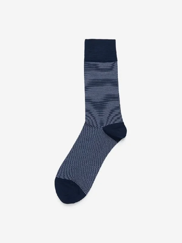 WES Lounge Navy Premium Full-Length Socks