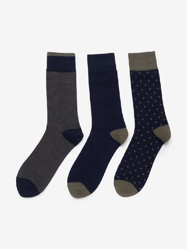 WES Lounge Sage Full-Length Socks Set of Three