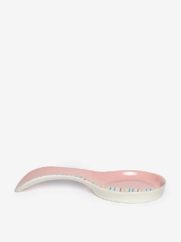 Westside Home Pink Striped Spoon Rest