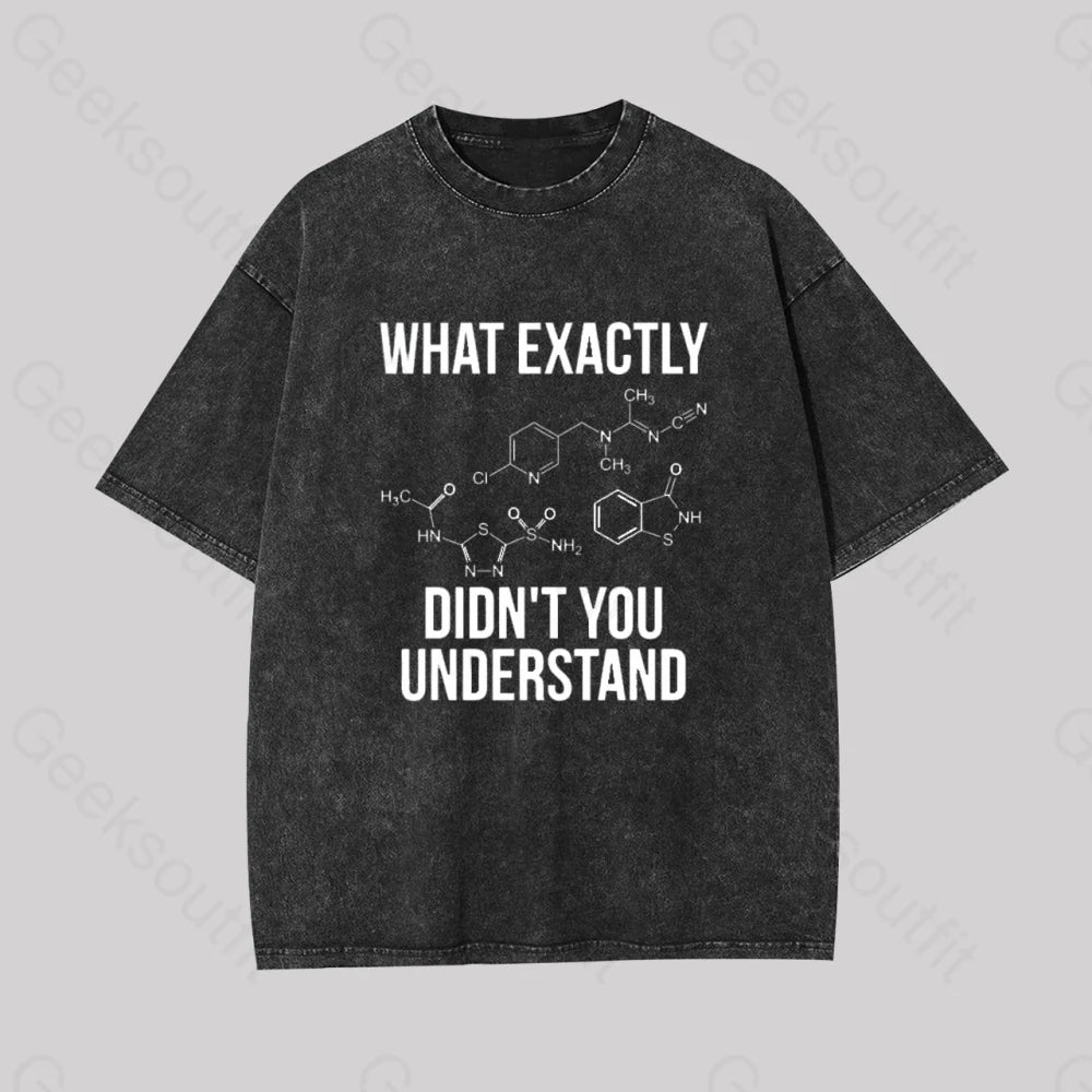 Distressed Women T Shirt with a Laid - Back AestheticWhat Exactly Didn't You Understand Geek Washed T-shirt