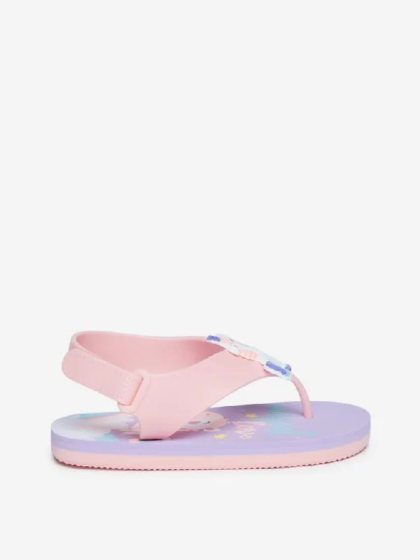 Yellow Kids Lilac Unicorn Design Sandals