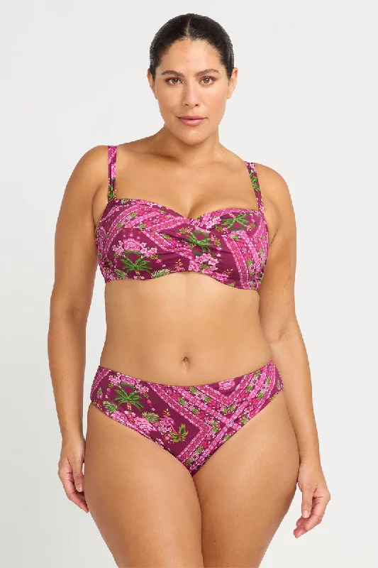 Striped bikini with a classic pattern for a timeless beach aestheticShambala Botticelli Bandeau D / DD Underwire Bikini Top