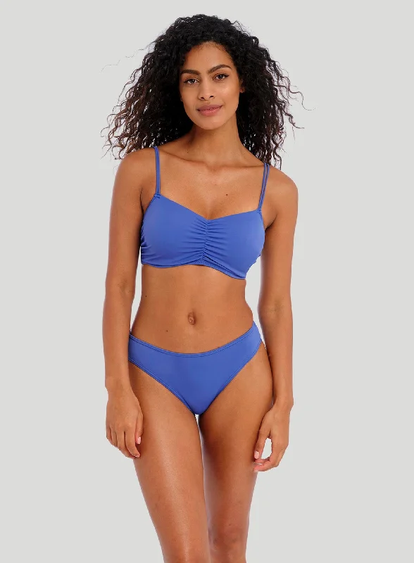 Tropical - themed bikini for a vacation - ready beach outfitFreya Swimwear: Jewel Cove Bralette Bikini Top Plain Azure