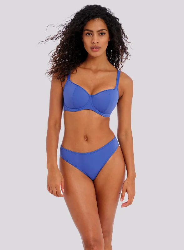 UV - protection bikini for safe sun exposure during beach daysFreya Swimwear: Jewel Cove Underwired Sweetheart Padded Bikini Top Plain Azure