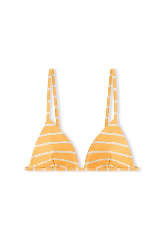 High - waisted bikini for a retro and tummy - flattering lookGolden Stripe Triangle