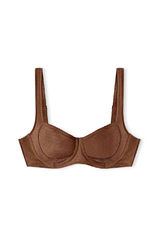 Tropical - themed bikini for a vacation - ready beach outfitSignature Bra Cup Top - Acorn