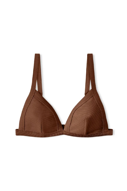 Push - up bikini top to enhance the bust for a confident beach appearanceSignature Harness Top - Acorn