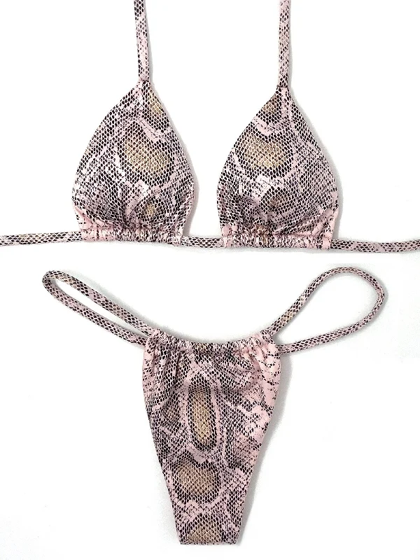 Lace - trimmed bikini for an elegant and romantic touchSLYTHER TRIANGLE TOP - BLUSH